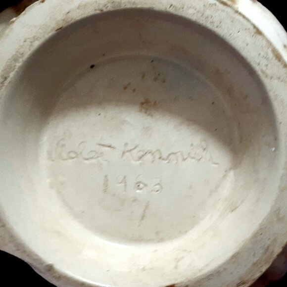 Vintage! Ceramic Water Pitcher Jug - Handcrafter - Violet Kennish 1963 Beautiful - Picture 4 of 6